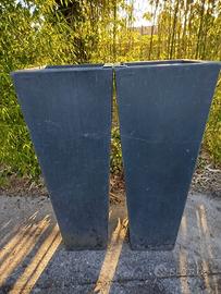 coppia di vasi giganti in plastica linea Kreta 