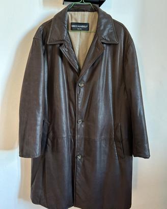 Loro Piana Cappotto vintange pelle martellata