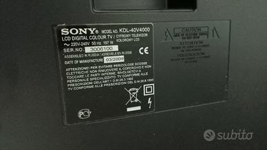 TV Sony bravia KDL-40V4000 per ricambi gratuito