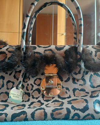 borsa leopardata di anna rock milano 