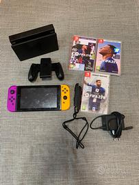Nintendo Switch completa + 3 giochi FIFA Trattabil