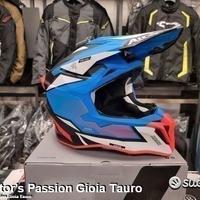 AIROH Casco Cross Strycker - Axe Orange Blue