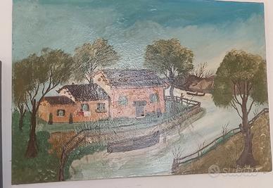 Quadro dipinto olio su tela