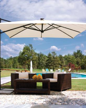 Ombrellone 3x3 con luci led palo alluminio