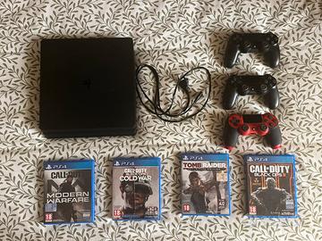 Ps4 Slim 500 gb + 3 controller + 4 giochi