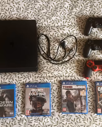 Ps4 Slim 500 gb + 3 controller + 4 giochi