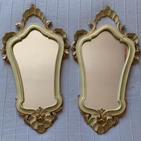 Coppia di specchi vintage da comodino