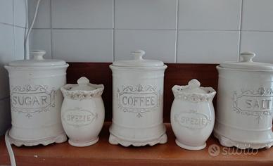 barattoli  cucina e set Teiera ceramica