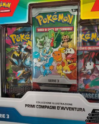 LOTTO 6 POKEMON PRIMI COMPAGNI 3 SERIE