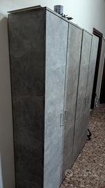 2 Armadi a doppia anta con appendiabiti salvaspazi