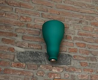 Coppia applique vetro murano verde
