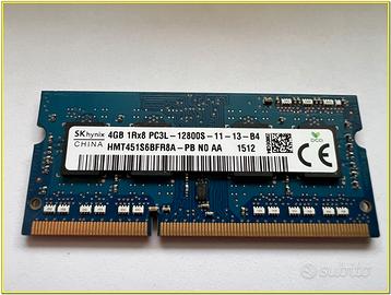 Memoria Ram SODIMM DDR3 1 x 4gb SKhynix
