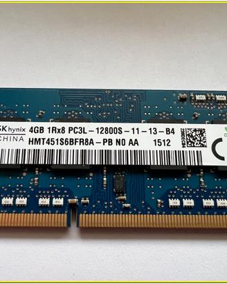 Memoria Ram SODIMM DDR3 1 x 4gb SKhynix