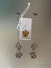 Orecchini oro 18k angeli brillante R.GIANNOTTI