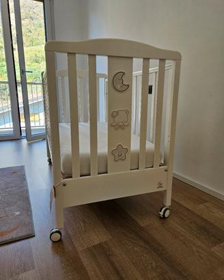Lettino Italbaby Bianco con Materasso in Bamboo 