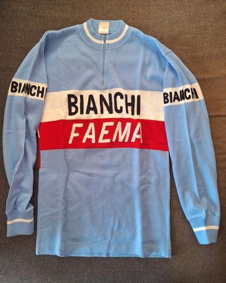 Maglia Bianchi Faema Rara Ricamata - eroico