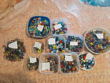 Stock di anelli in vetro di murano. 1550 pz