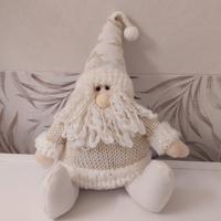 Pupazzo Babbo Natale bianco 32 cm