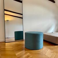 Pouf in alcantara nuovo appena consegnato