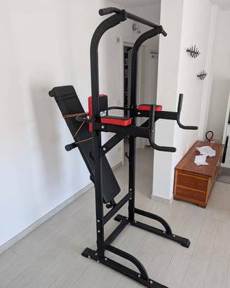 Barra trazioni pullup e panca pesi retrattile