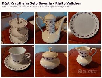 Servizio da caffè Vintage K&A Krautheim 