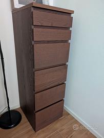Cassettiera MALM Ikea - marrone