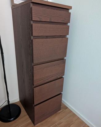 Cassettiera MALM Ikea - marrone