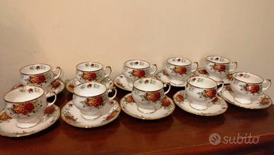 10 tazze ROSINA FINE BONE CHINA MADE IN ENGLAND