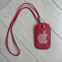 Custodia telefono rossa con tracolla