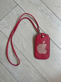 Custodia telefono rossa con tracolla