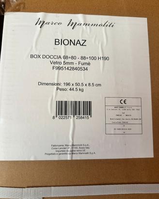 Box doccia  80x100x190 niovo