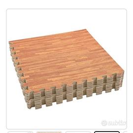 tappeto a incastro effetto parquet 