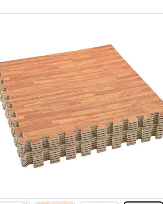 tappeto a incastro effetto parquet 