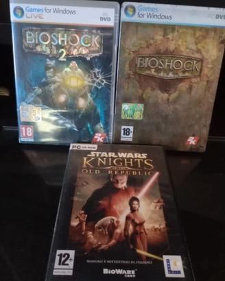 Bioshock 1 (steelbook) & 2 + Star Wars Kotor PC