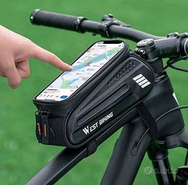 Borsa da telaio per bicicletta porta smartphone