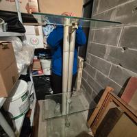 porta tv con mensole di vetro