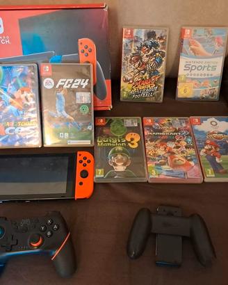 Nintendo Switch V1 + Controller Pro + 8 giochi