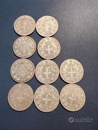 LOTTO 10 MONETE 2 LIRE