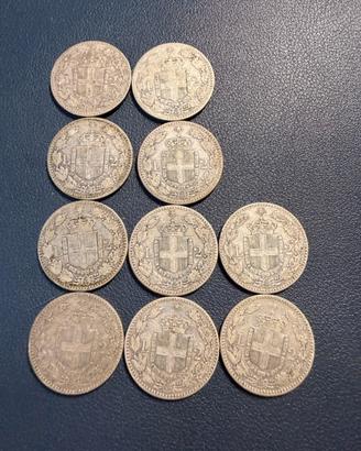 LOTTO 10 MONETE 2 LIRE