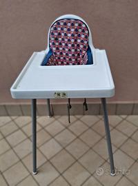 seggiolone ikea antilop con vassoio cuscino cinghi