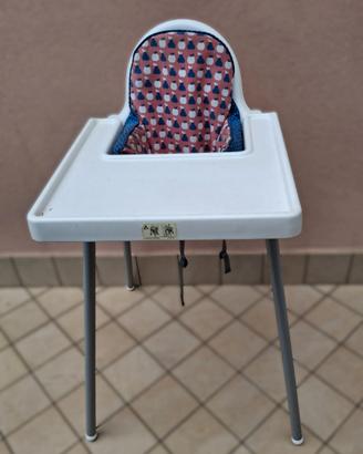 seggiolone ikea antilop con vassoio cuscino cinghi