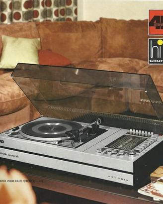Giradischi HiFi 4D Grundig + radio 4 bande