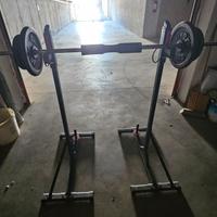 rack bilanciere più pesi