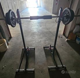 rack bilanciere più pesi