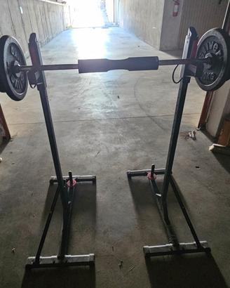 rack bilanciere più pesi