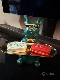 Statuetta Bulldog Maggiordomo Svuotatasche