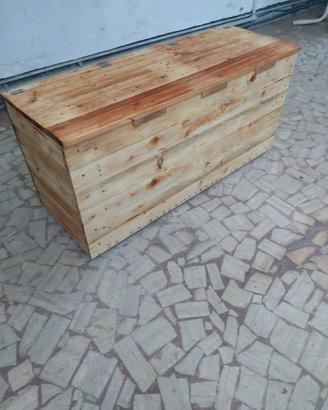 🪵 CASSAPANCA ARTIGIANALE IN LEGNO DI PALLET
