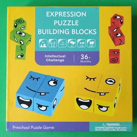 Gioco educativo legno espressioni emozioni viso