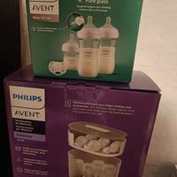 Sterilizzatore + set Biberon vetro mai usati