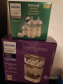 Sterilizzatore + set Biberon vetro mai usati